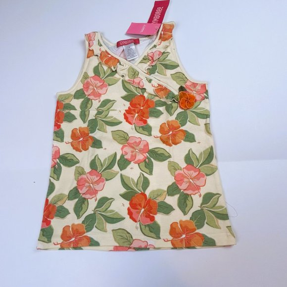 NWT Gymboree Girl Hibiscus Short & Ruffle Neck Hibiscus Tank Size 8 - Picture 5 of 7